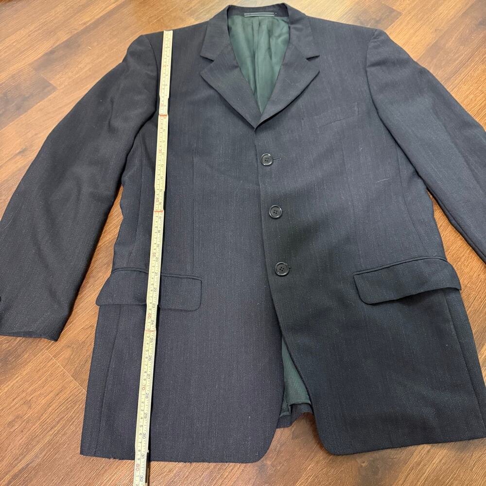 Modelo Ermenegildo Zegna Soft Wool Blazer Sport Coat 44R (Est) Black Formal Work - Picture 8 of 9
